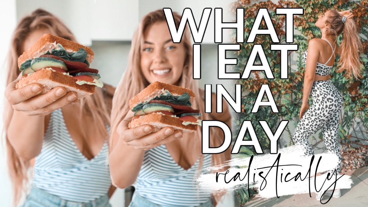 REALISTIC What I Eat In A Day + AT HOME WORKOUT! VLOGMAS
