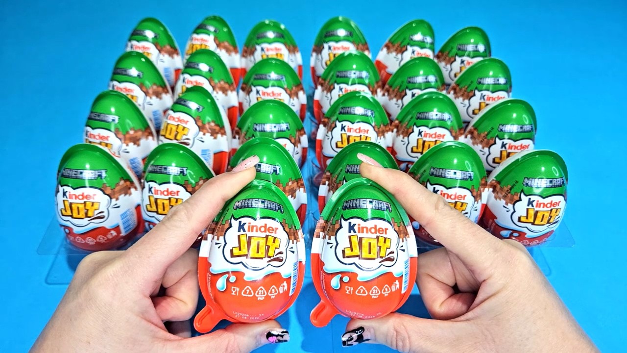 Kinder Joy Minecraft 2026! 24 Surprise Eggs ASMR Unboxing!