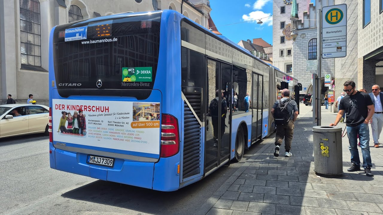 Bus München | Mitfahrt im kompletten 132E von Marienplatz bis Implerstraße im O530G Facelift