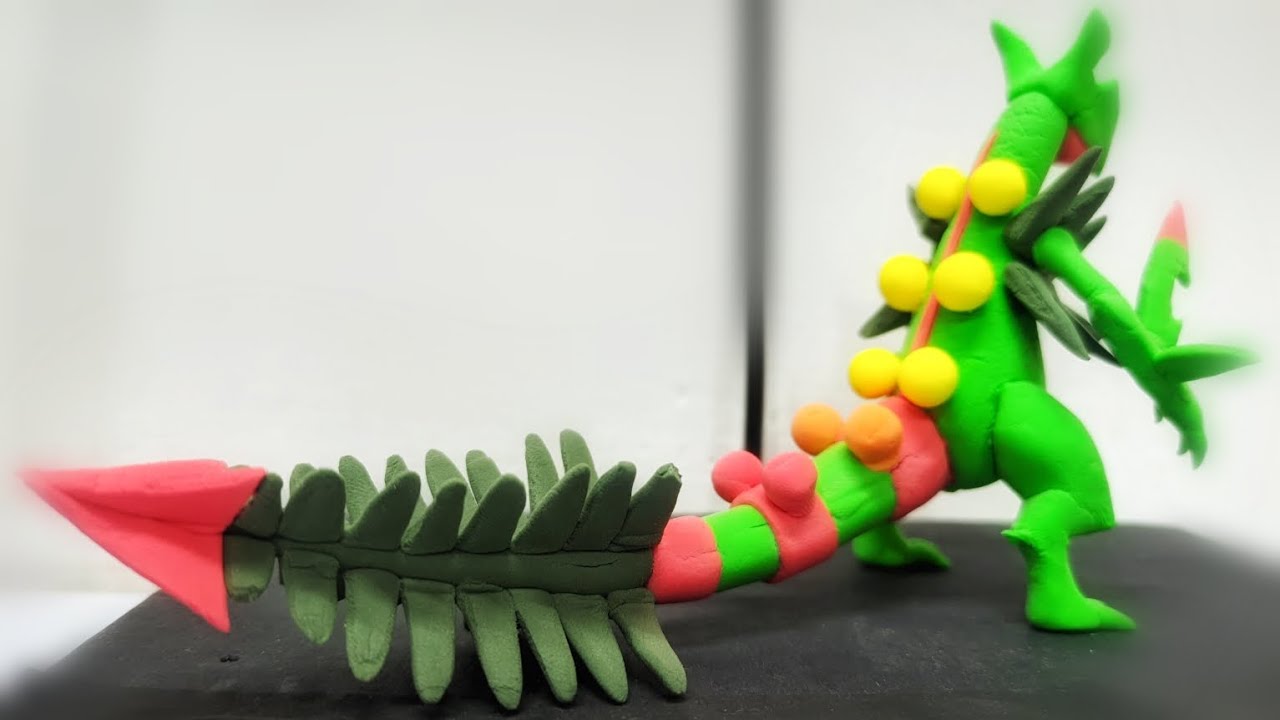 How To Make Mega Sceptile clay art |#craftathome #clayart #mega sceptile