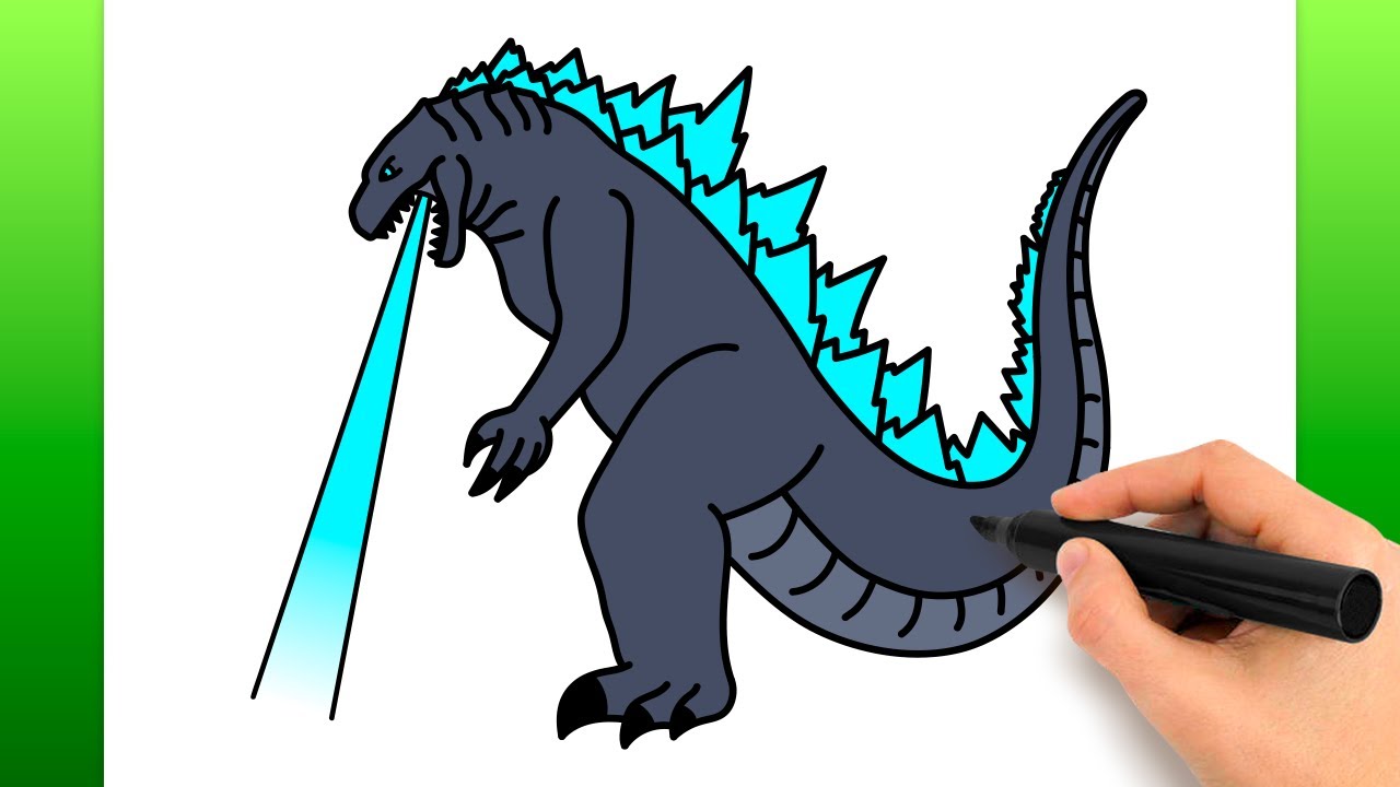 Como Desenhar Godzilla (Tutorial De Desenho Fácil)