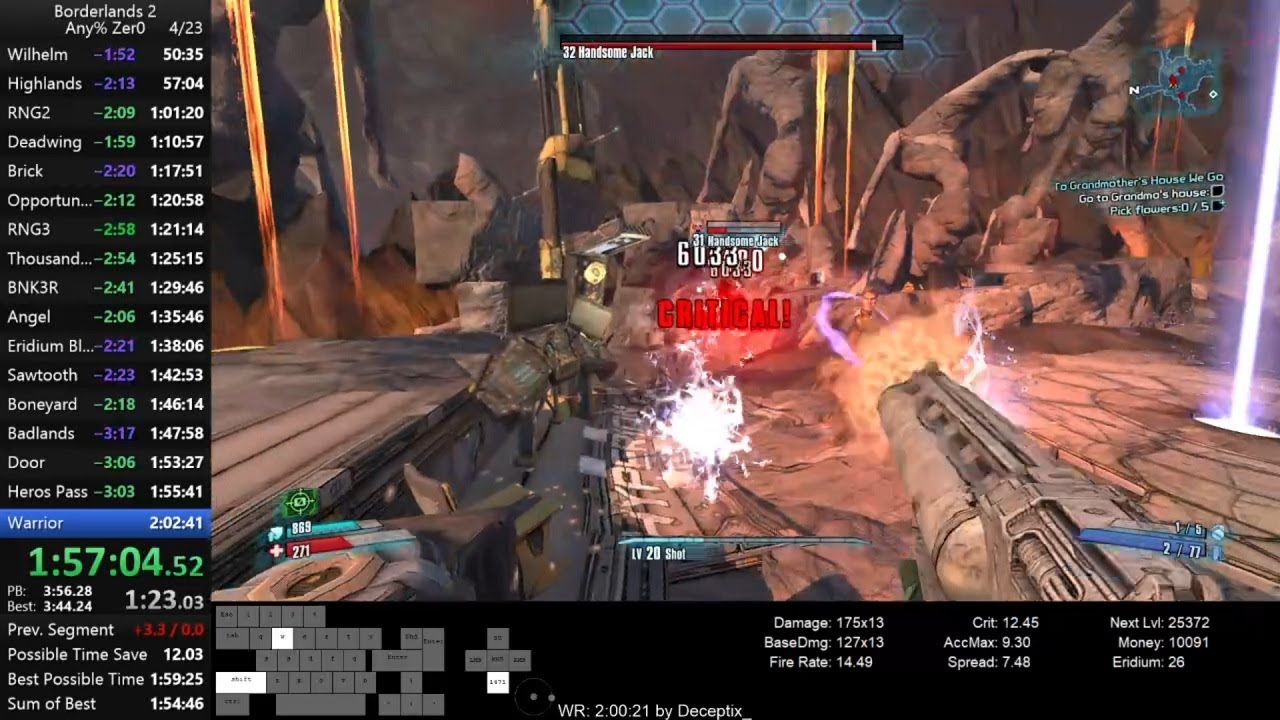Borderlands 2 Any% Zer0 Speedrun in 1:59:33
