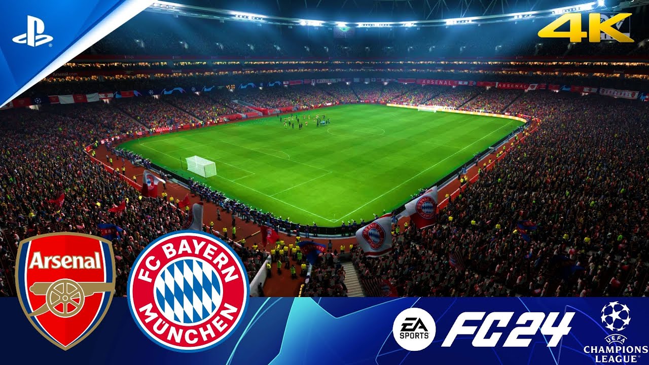 EA FC 24 - Arsenal vs Bayern Munich - UCL cuartos - gameplay ps5 4K español latino