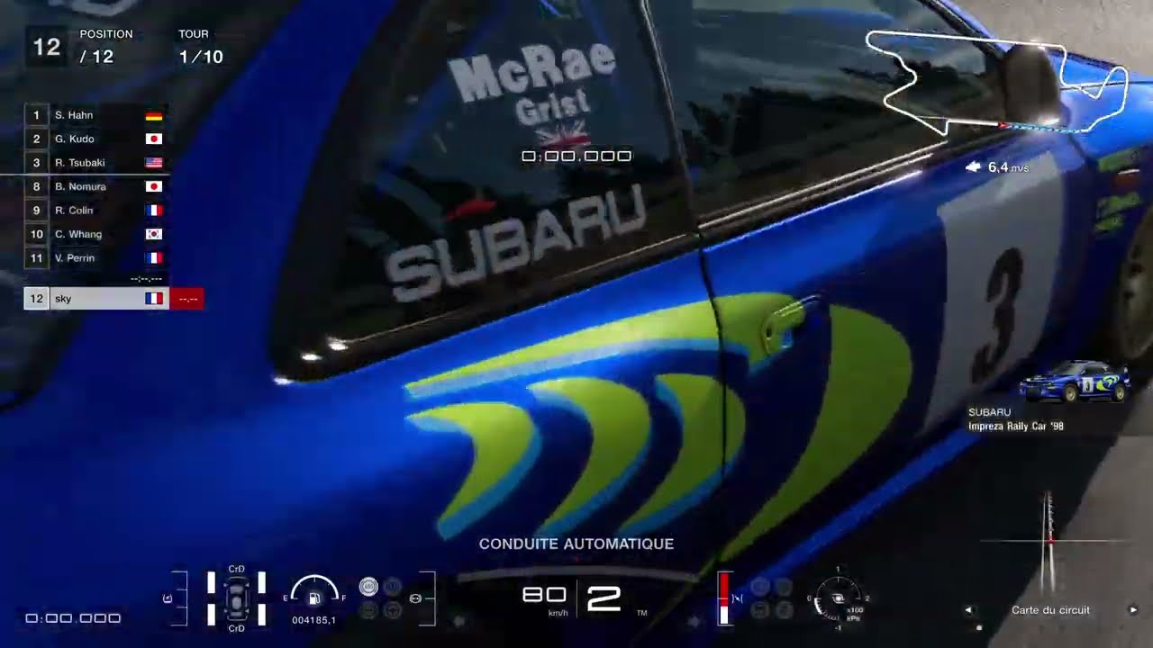 Gran Turismo 7 - Trial Mountain - Défi mondial de rallye Gr.B - Subaru Impreza Rally Car '98 - 686PP