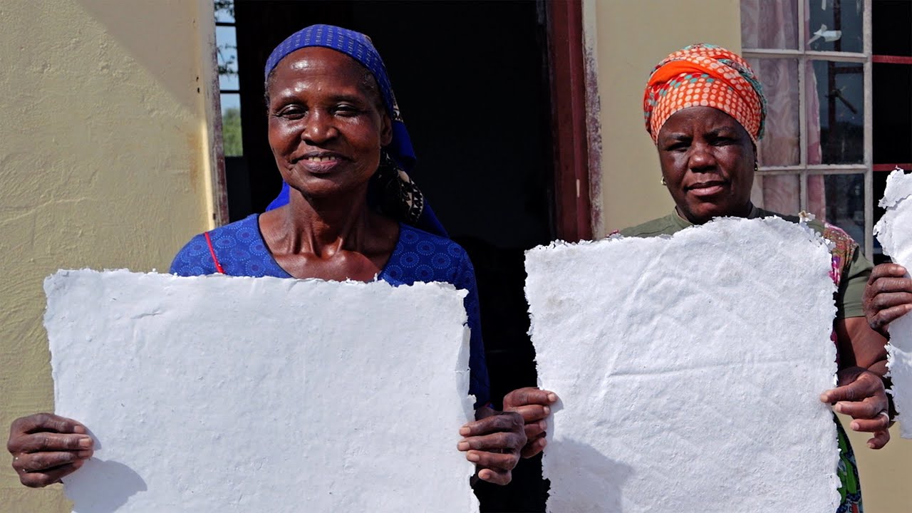 Making Paper with Elephant Dung