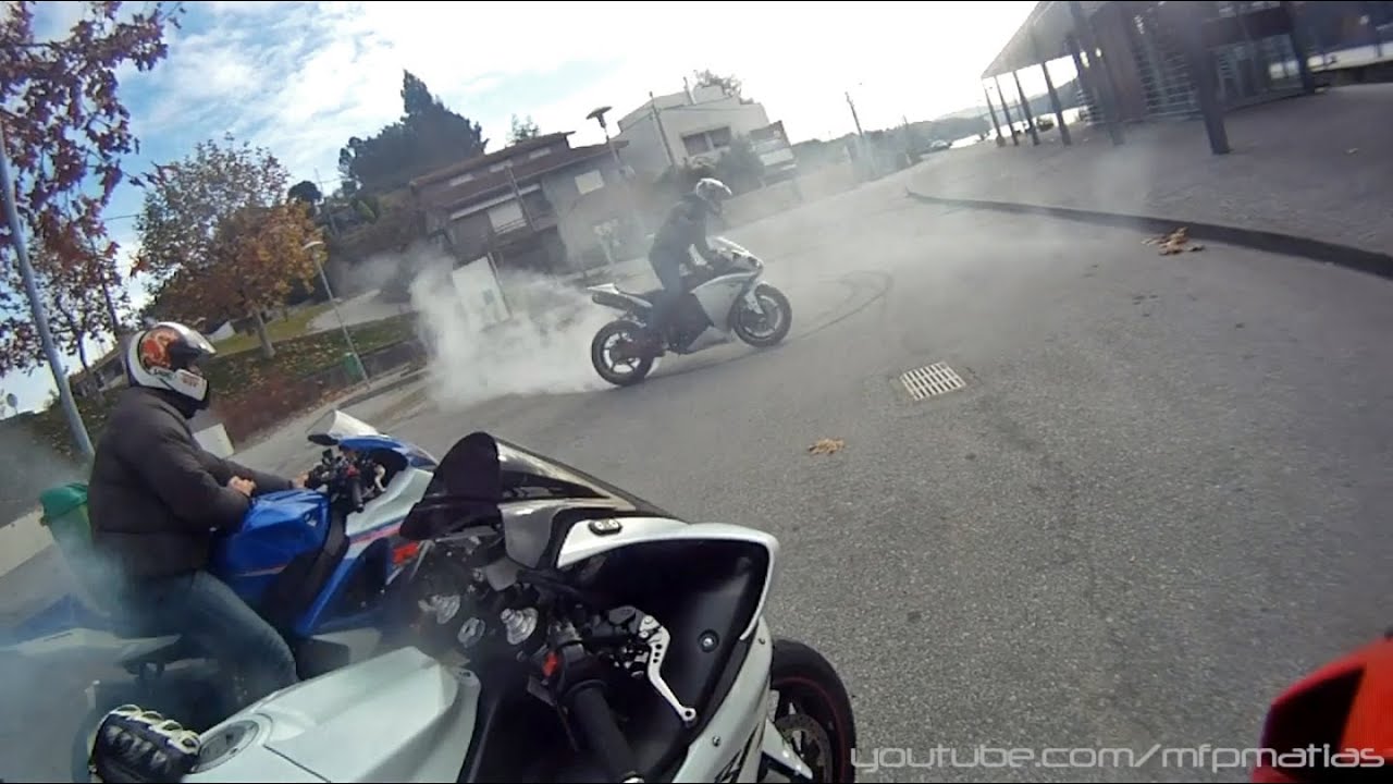 December 2013 Compilation (Burnouts, Wheelies, Stoppies) R1 Onboard