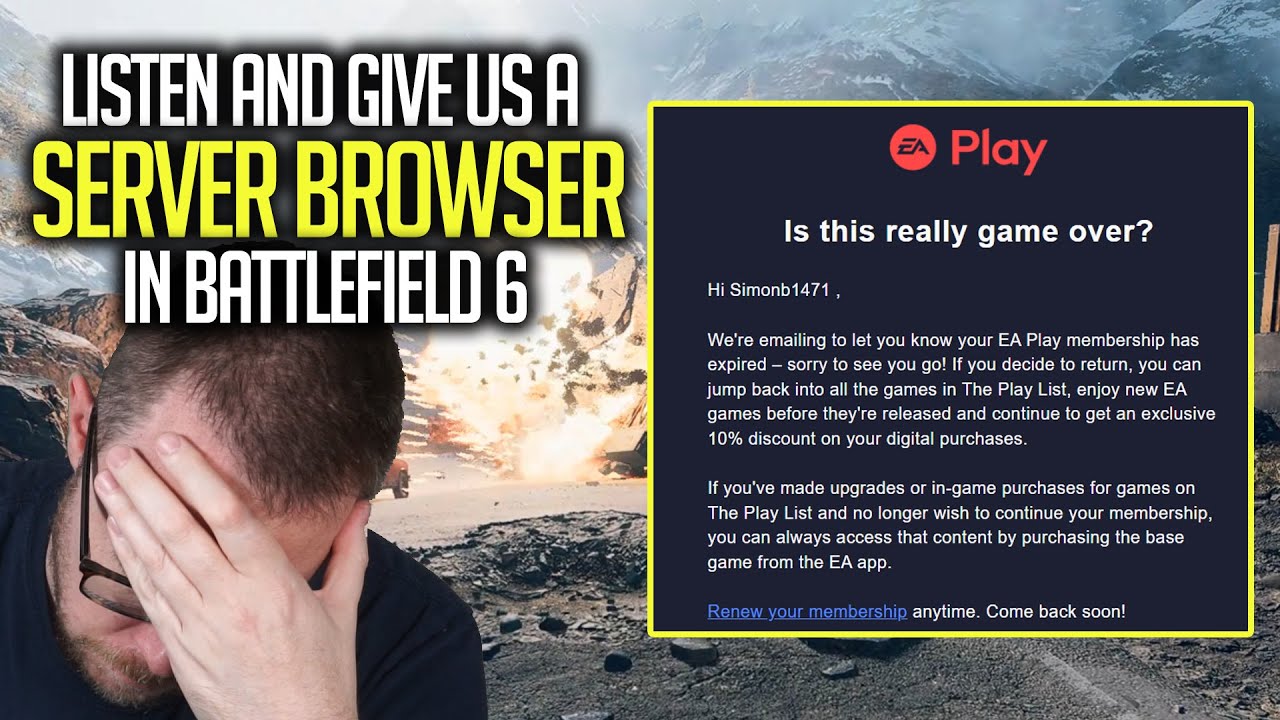 Battlefield 6 будет закончена, если EA и DICE не начнут прислушиваться