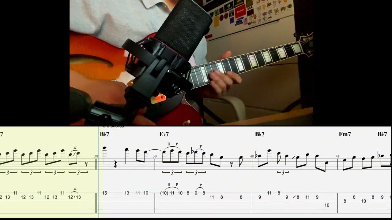 Grant Green - Solid | Bb Jazz Blues Guitar Solo (with TAB)