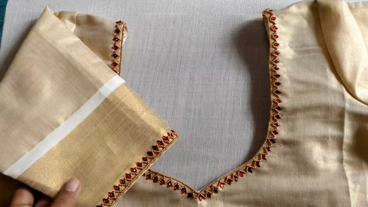 simple design for Onam NORMAL NEEDLE. Only 2 materials needed. Design for beginners.One day design
