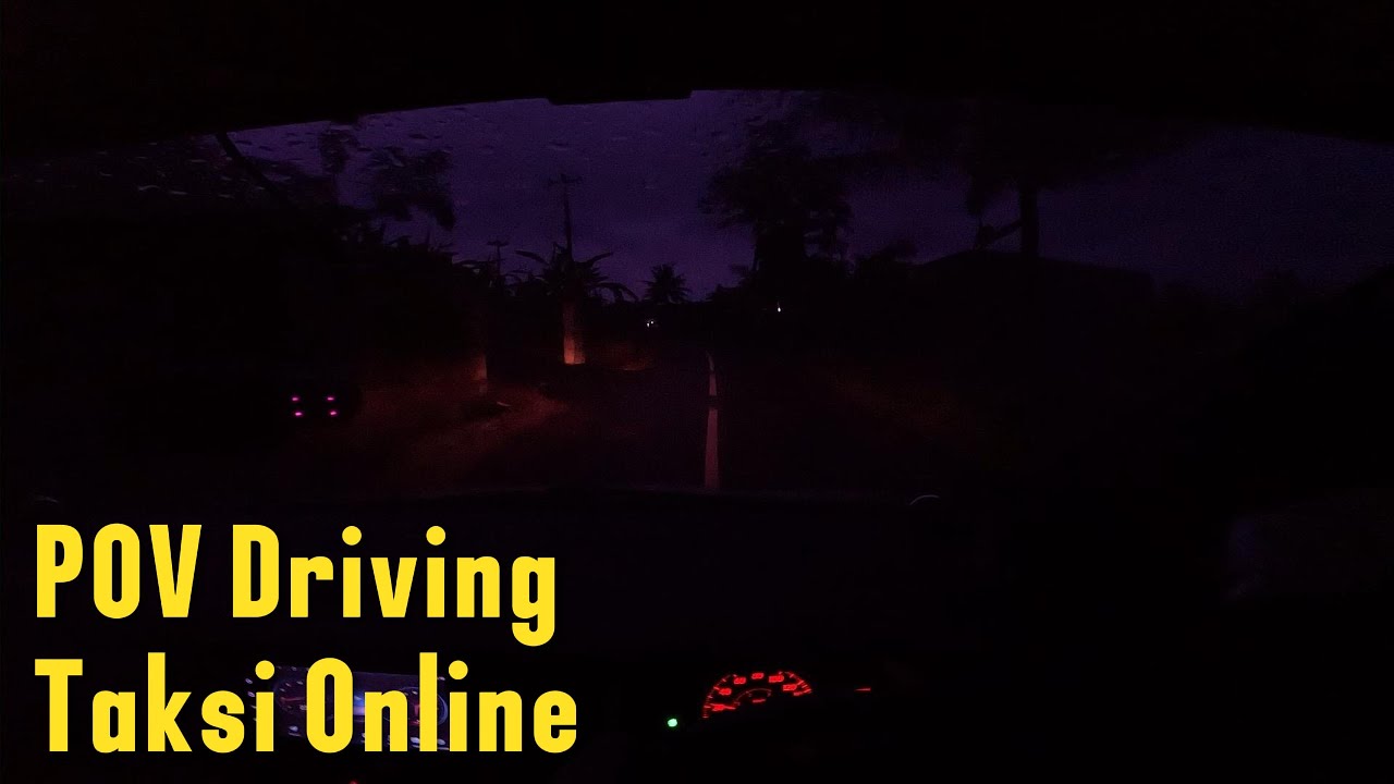 POV Driving Taxi Online Sigra Tipe D 1.0 | Malam Hujan Deras