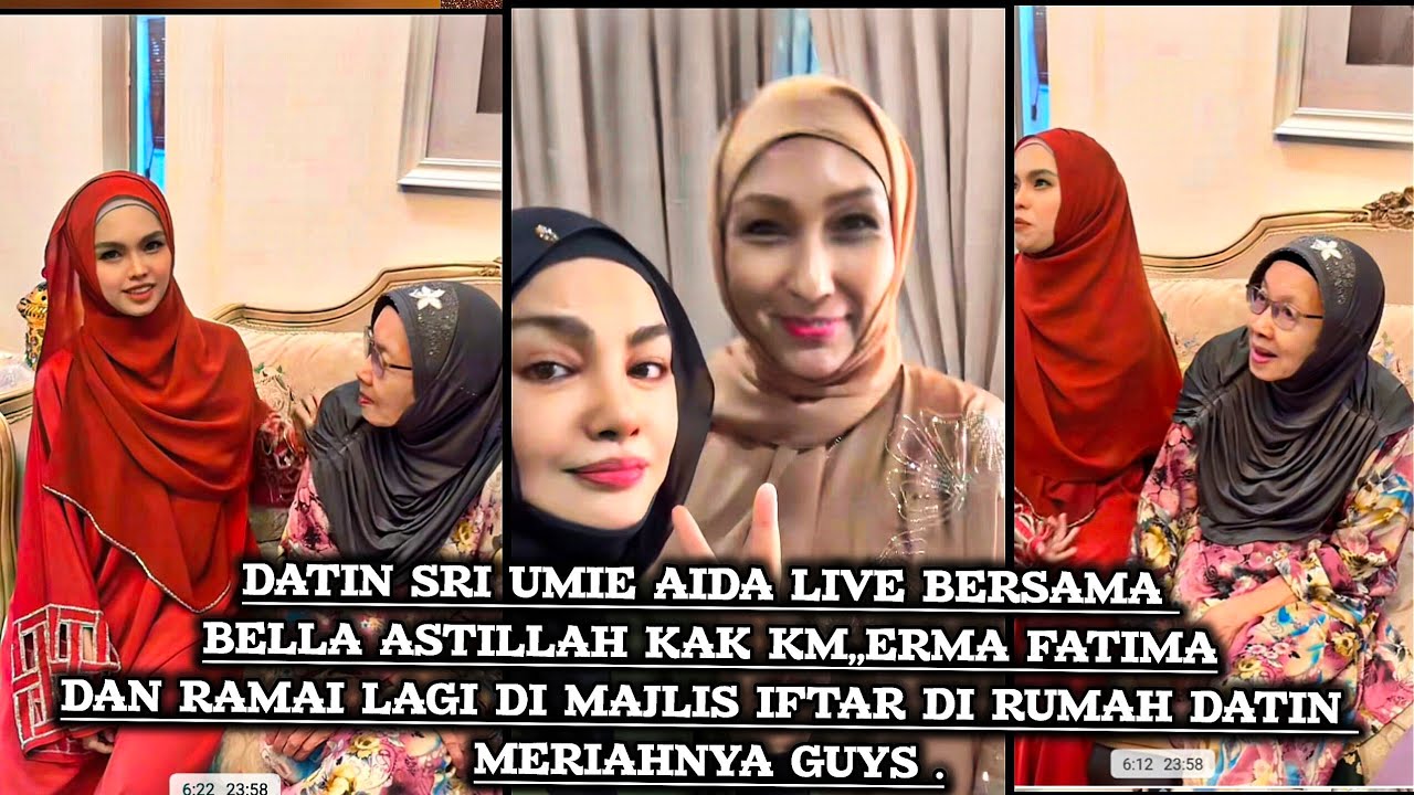 Datin Umie Aida live buat majlis iftar di Rumah nya bersama para Artis Bella Astillah,dan ramai lagi