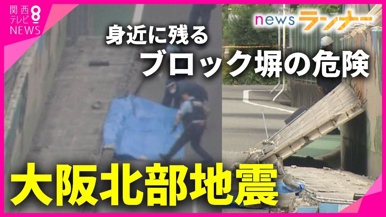【特集】大阪北部地震から5年　震源地に近い地域は今も…ブルーシートに覆われている　専門家が指摘　基準外のブロック塀の危険性　フェンスの建築費用などで進まぬ撤去【関西テレビ・newsランナー】
