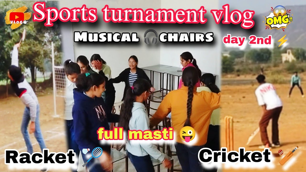 College Sports Week Day 2 🏏😂 | Musical Chairs + Cricket | Funny Vlog #collegevlog #funnyvlog #myvlog