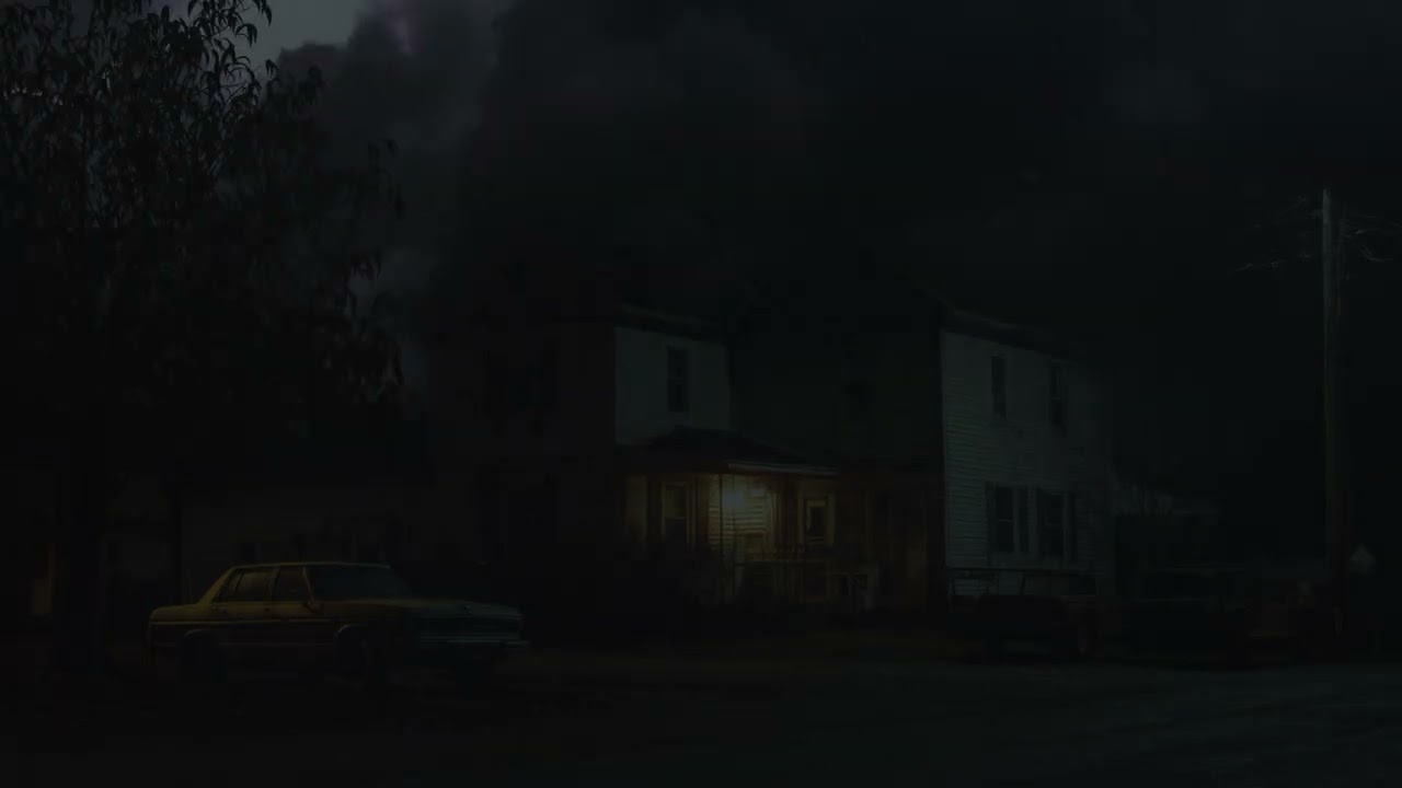 Small Countryside House | Rural Night Thunderstorm | Deep Rolling Thunders for Deep Sleep