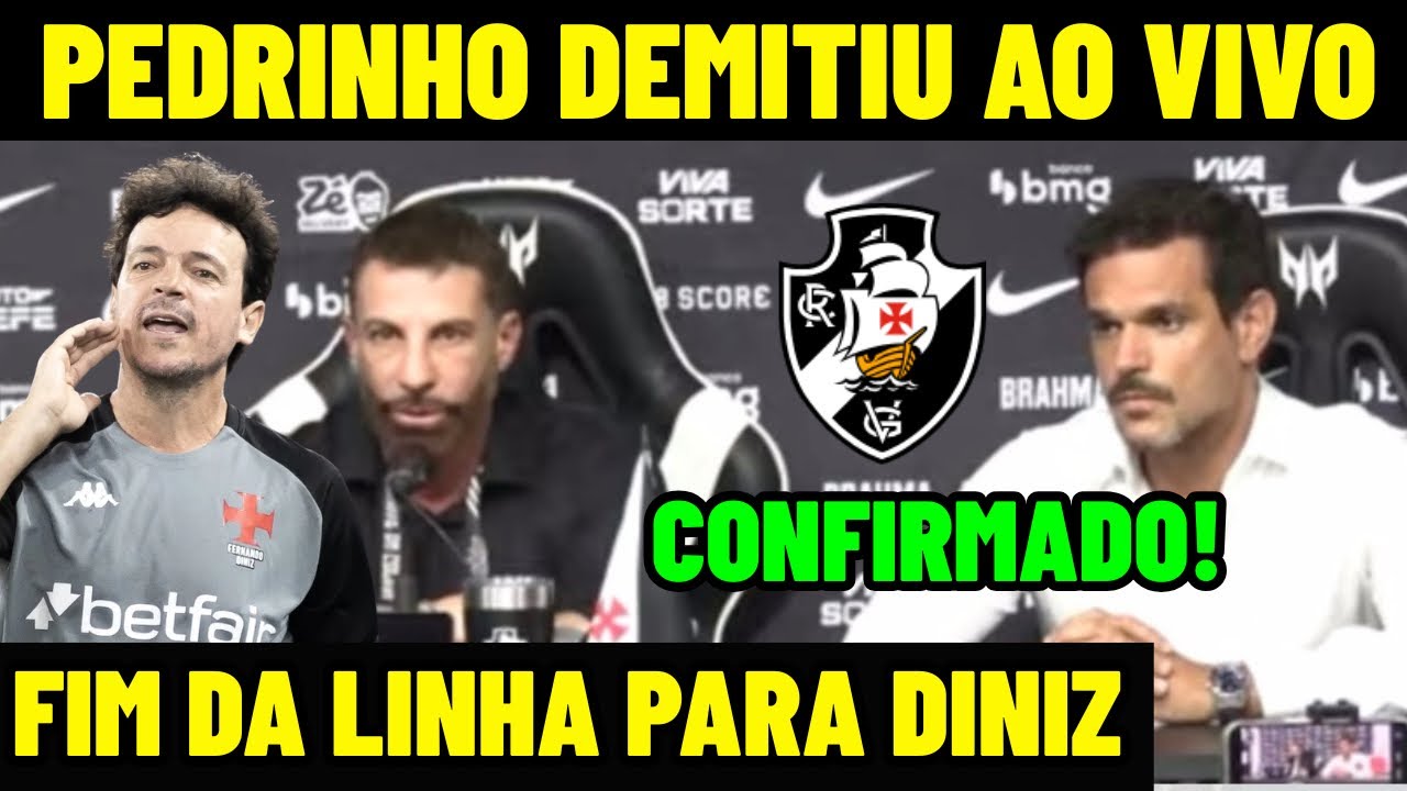 COLETIVA DO FERNANDO DINIZ AO VIVO - DIRETO DO ESTÁDIO - COLETIVA DO VASCO AO VIVO