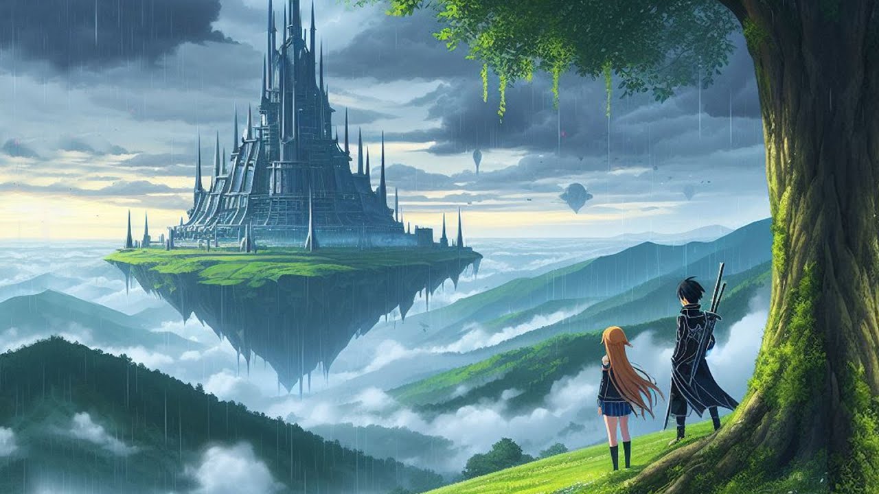 Sword Art Online: Rainy Day Ambience with Kirito and Asuna | 4K Ultra HD