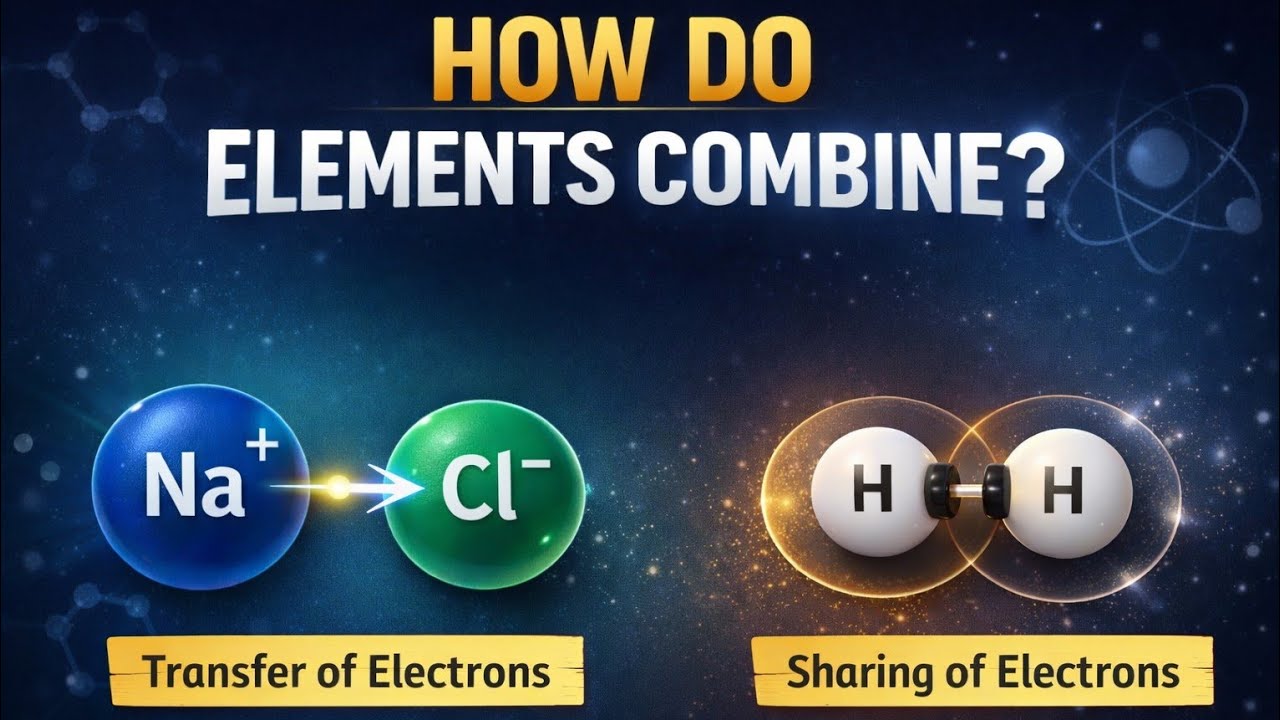 How Do Elements Combine? | Transfer & Sharing of Electrons | Class 9th & 10th Chemistry