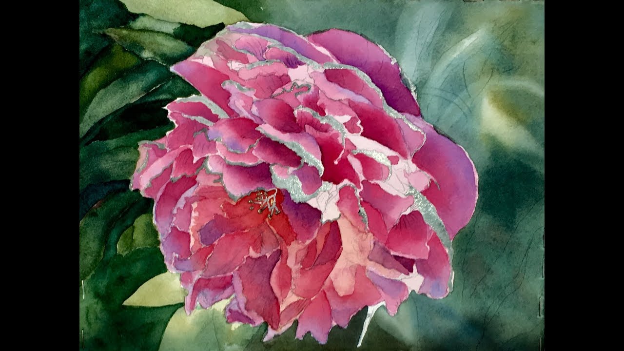 Part 5 Painting a Pink Peony Up Close & Personal