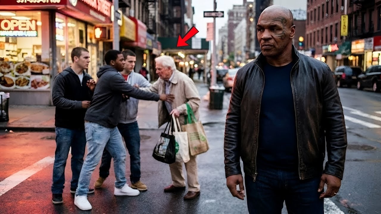 Mike Tyson viu jovens assediando um homem idoso — segundos depois, a rua ficou em silêncio