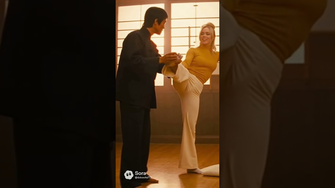 Stretching with Bruce Lee  