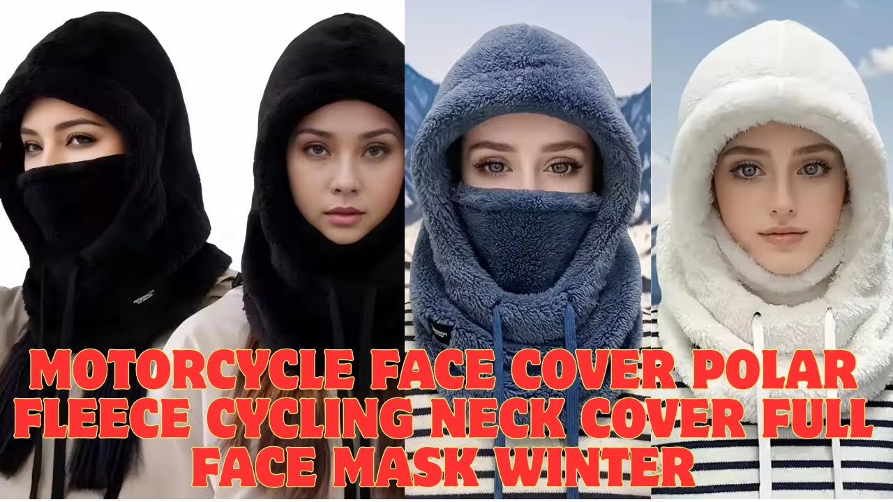 Motorcycle Face Cover Polar Fleece Cycling Neck Cover Full Face Mask Winter