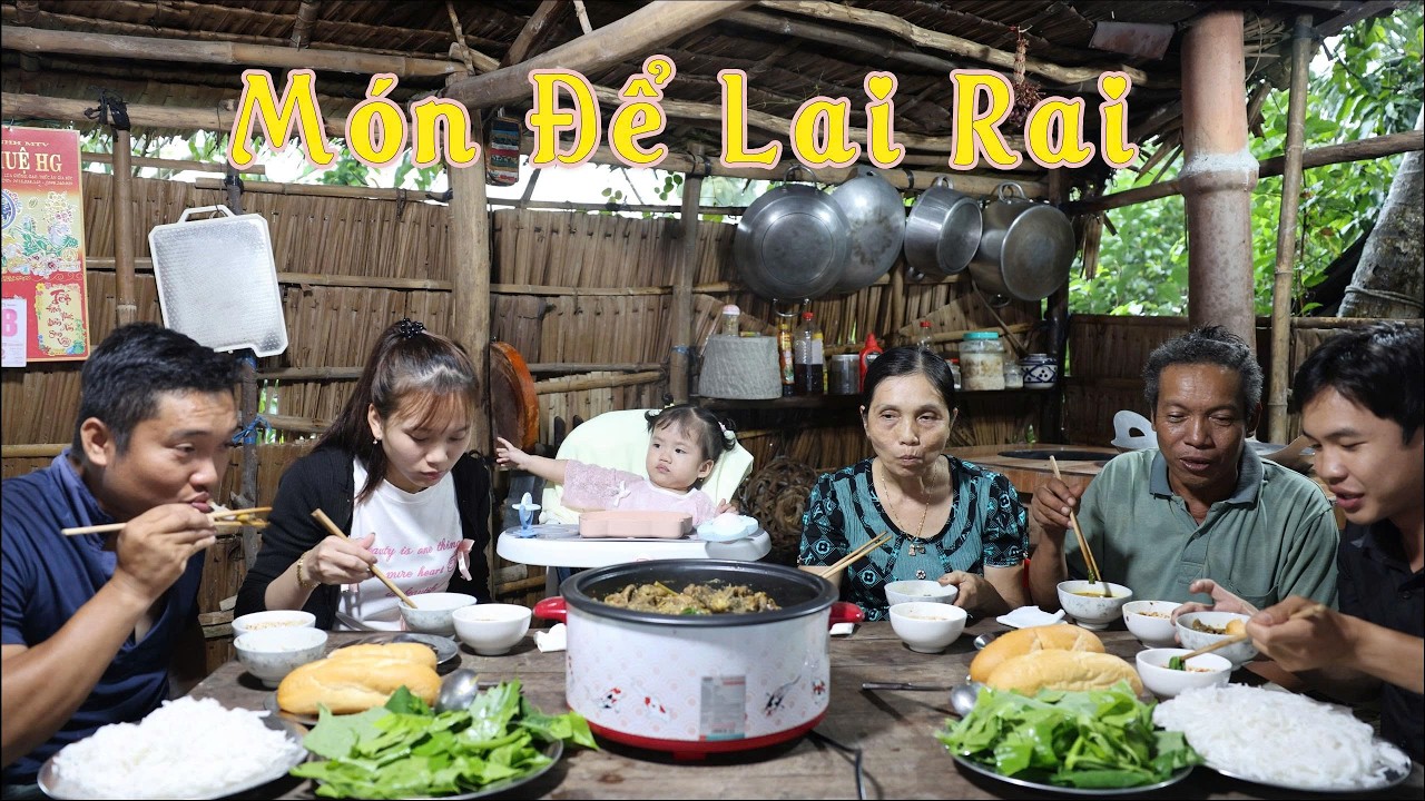 Vịt Xào Lăn Ngày Mưa Bên Gia Đình Dưới Mái Lá Quê | KBMQ