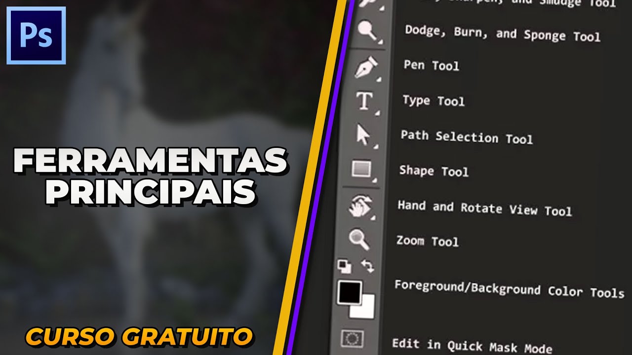 As PRINCIPAIS FERRAMENTAS (b&aacute;sicas) do Adobe Photoshop | Curso de Edi&ccedil;&atilde;o Completo 36