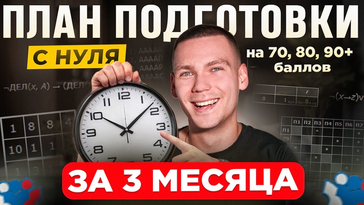 До ЕГЭ по Информатике 3 Месяца! Планы Подготовки на 70, 80 и 90+ Баллов с НУЛЯ!
