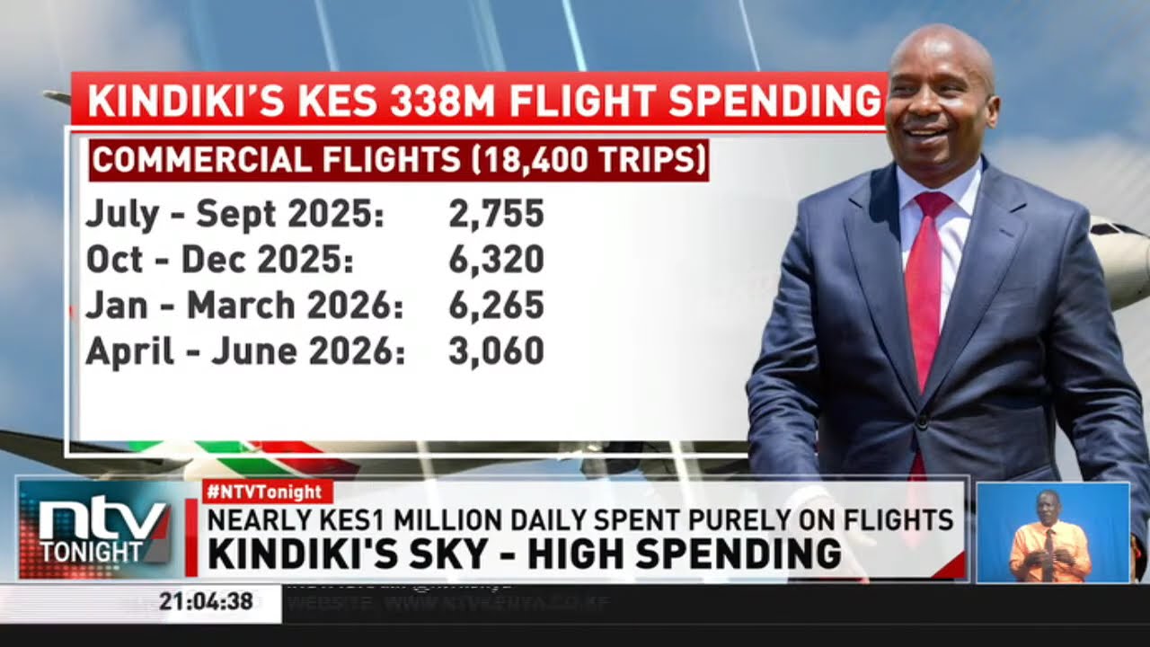 DP Kindiki spent nearly Sh 1M daily on air travel alone in 2025