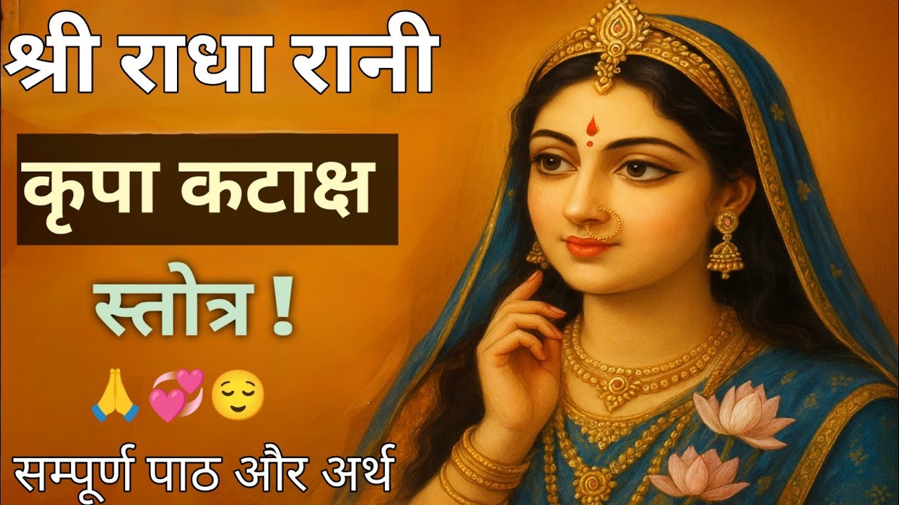 “Radha Kripa Kataksha Stotram | राधा कृपा कटाक्ष स्तोत्र अर्थ सहित | अत्यंत शक्तिशाली भक्ति स्तोत्र