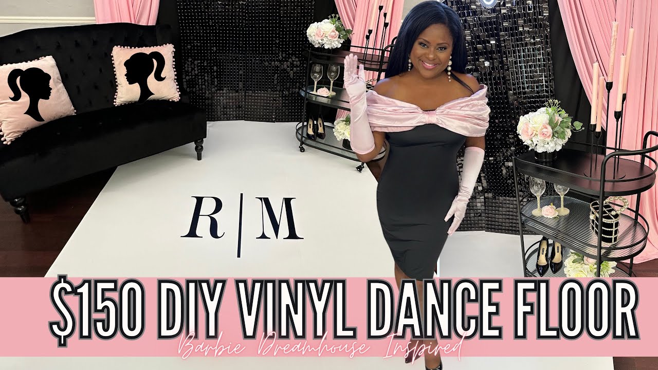 DIY VINYL DANCE FLOOR USING CRICUT VENTURE| EVENT PLANNING| LIVING LUXURIOUSLY FOR LESS