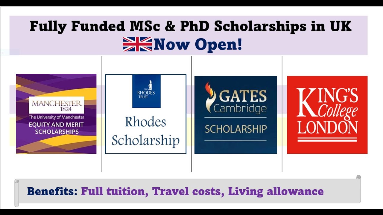 Fully Funded MSc & PhD Scholarships in UK (now open)