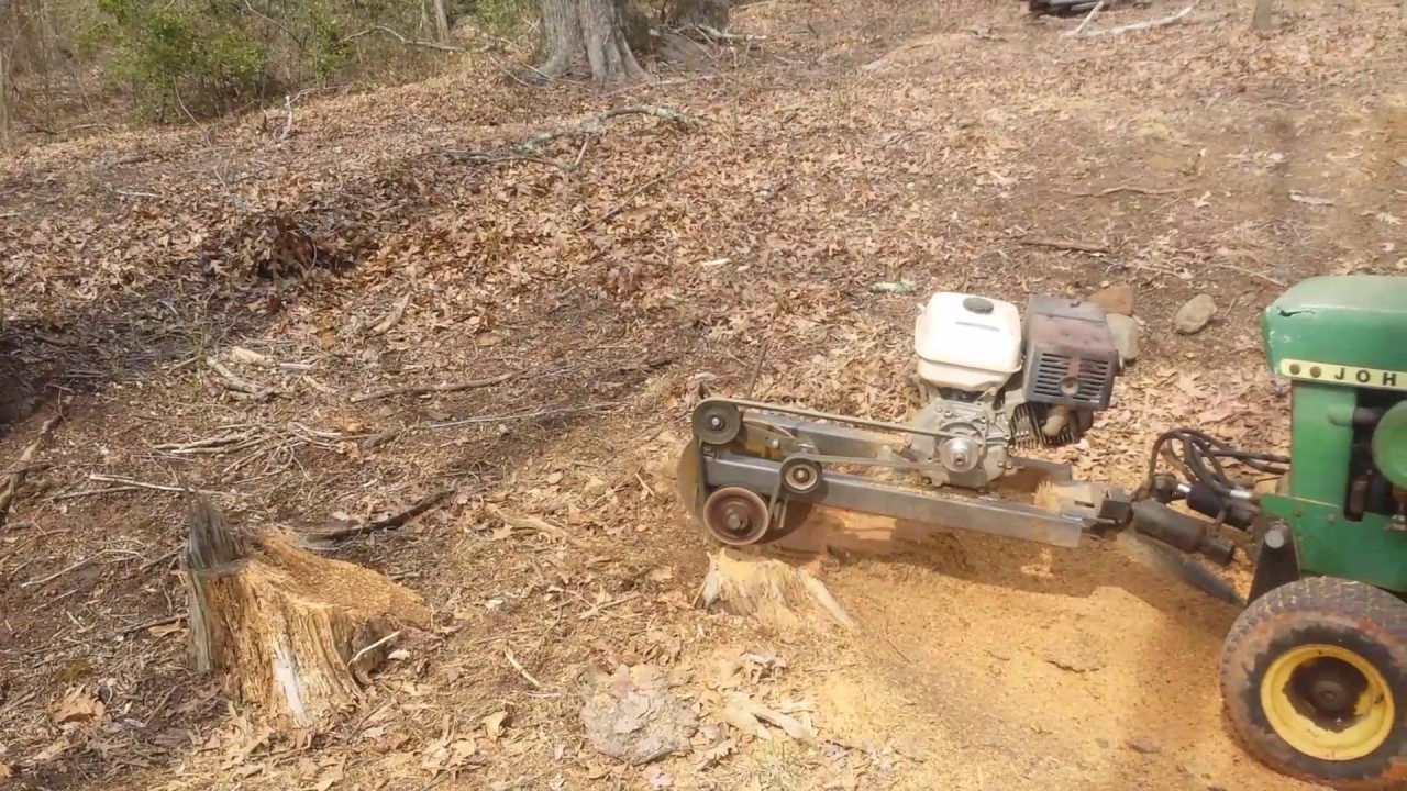 Home made stump grinder