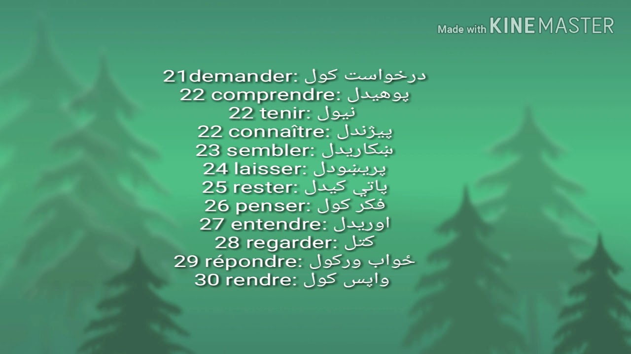 Leçon 17: Apprendre le français la langue en pashto/ some french verbs in pashto /فرانسوی  زده کره