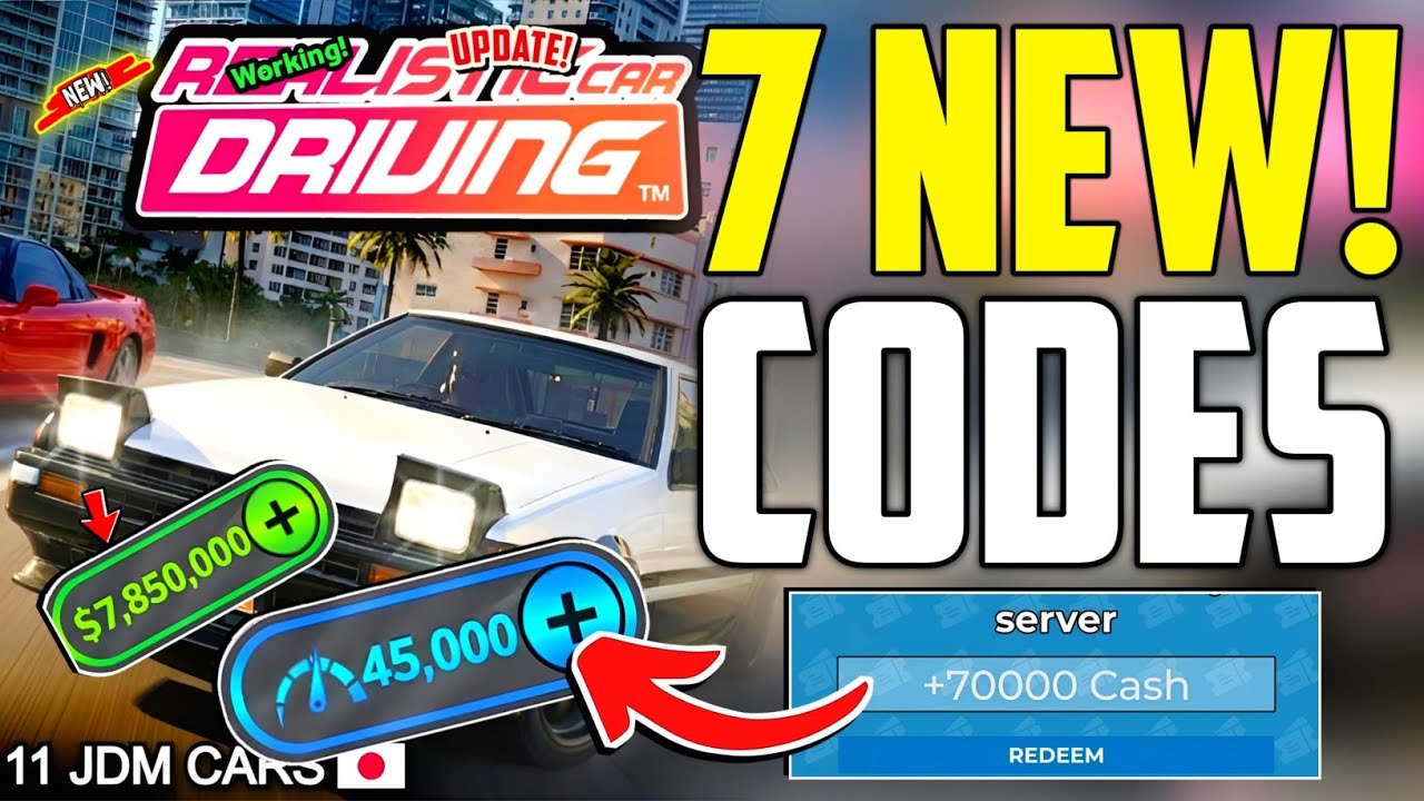 ⚠️JDM UPD!💥CODES⚠️ REALISTIC CAR DRIVING CODES JANUARY 2026 - REALISTIC CAR DRIVING CODES