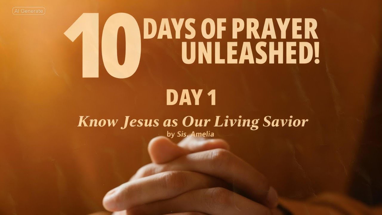 Day 1 of 10 Days of Prayer 2026 - Know Jesus as Our Living Savior -Amelia #10daysofprayer #unleashed