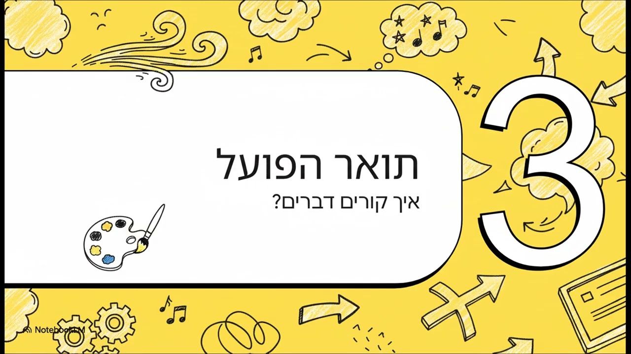 2. פועל, שם פועל ותואר הפועל