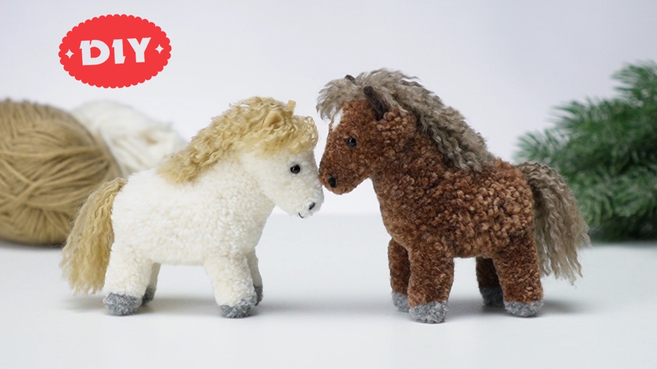 🐴 Лошадь Помпон из Пряжи своими руками 🧶 Символ этого года! 🐎