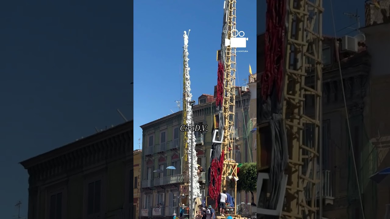 Nola 2025 Giglio Del Fabbro Paranza Trinchese 💛🇺🇸 #diretta #perte #festadeigigli #neiperte #festa