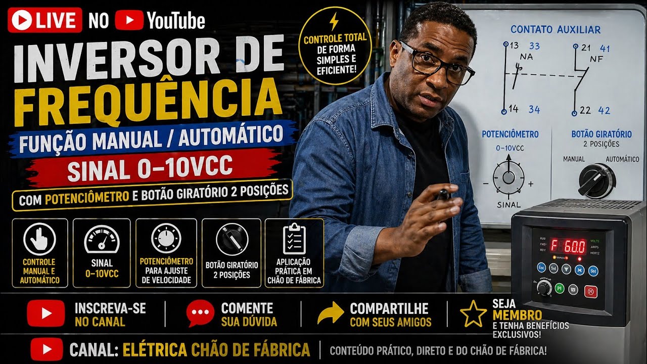 Inversor de frequência Controlado Manual Automático como é feito - Automação