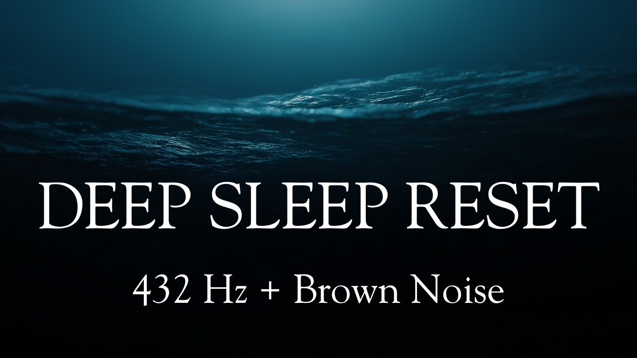 432 Hz Brown Noise for Deep Sleep | Nervous System Reset (2 Hours Ocean)