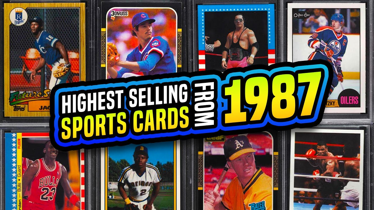 TOP 20 Most Valuable Sports Cards from 1987 recently sold baseball, basketball, football cards!