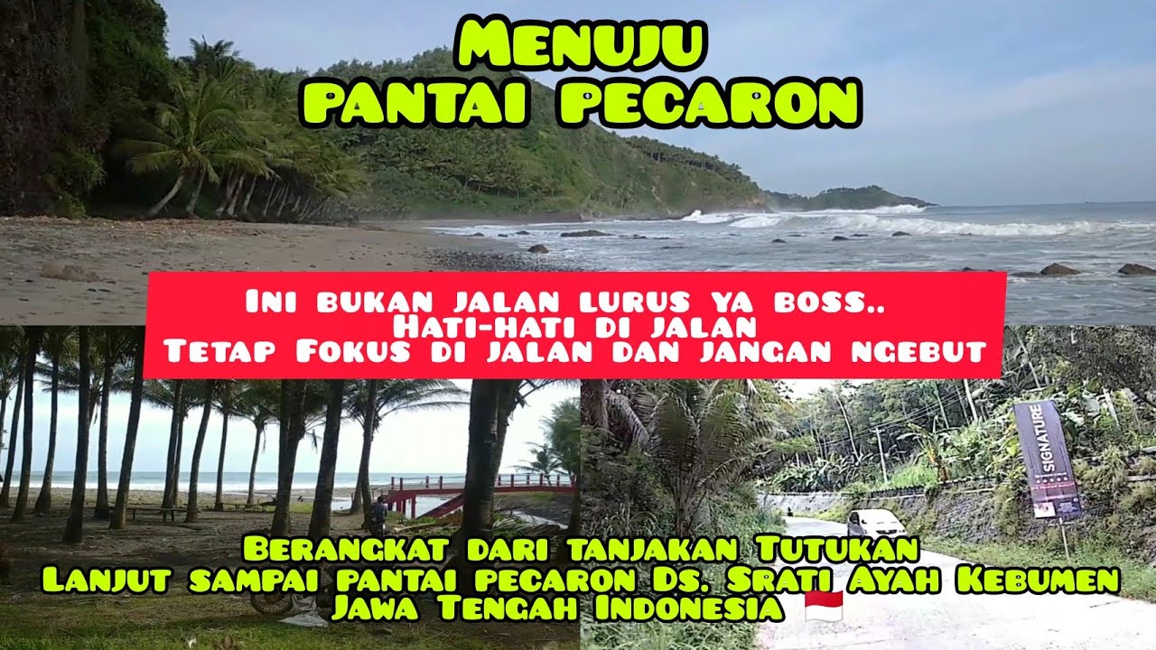 Jalan menuju pantai pecaron Ds. Srati Ayah Kebumen Jawa Tengah Indonesia 🇲🇨