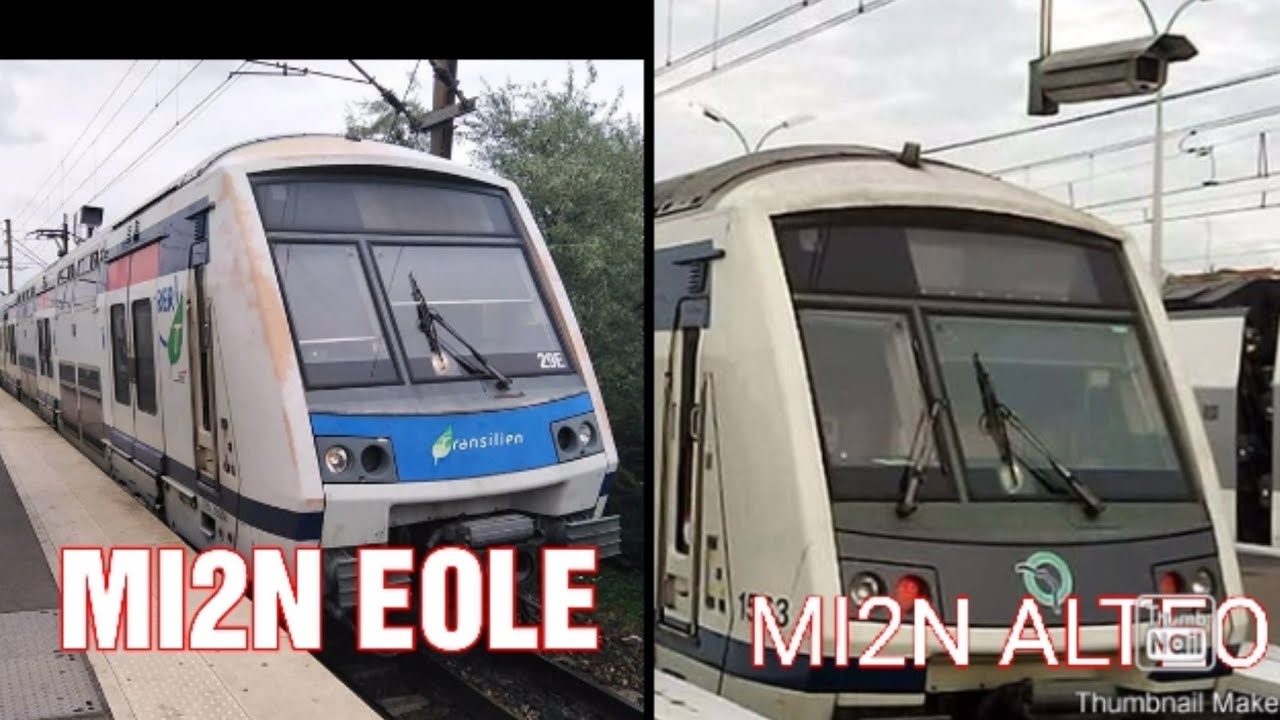 MI2N ALTEO VS MI2N EOLE + PREMIÈRE VIDEO SUR LA CHAÎNE IDF TRAIN