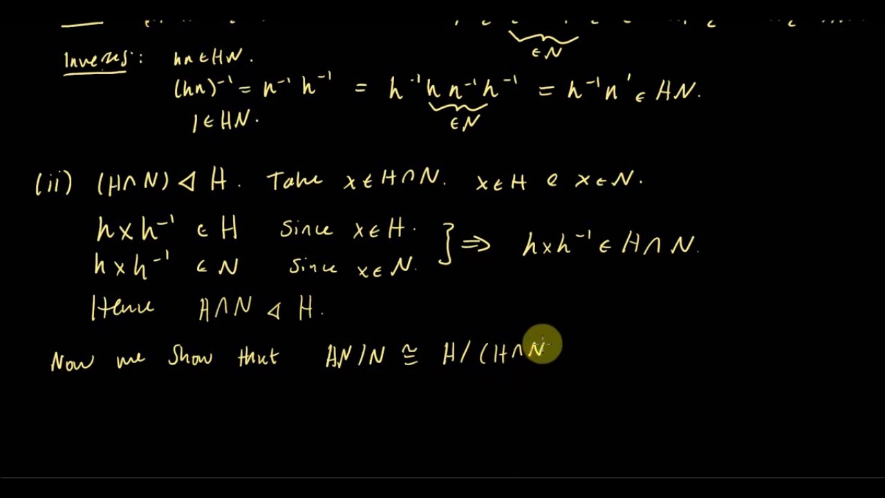 Second Isomorphism Theorem (proof)