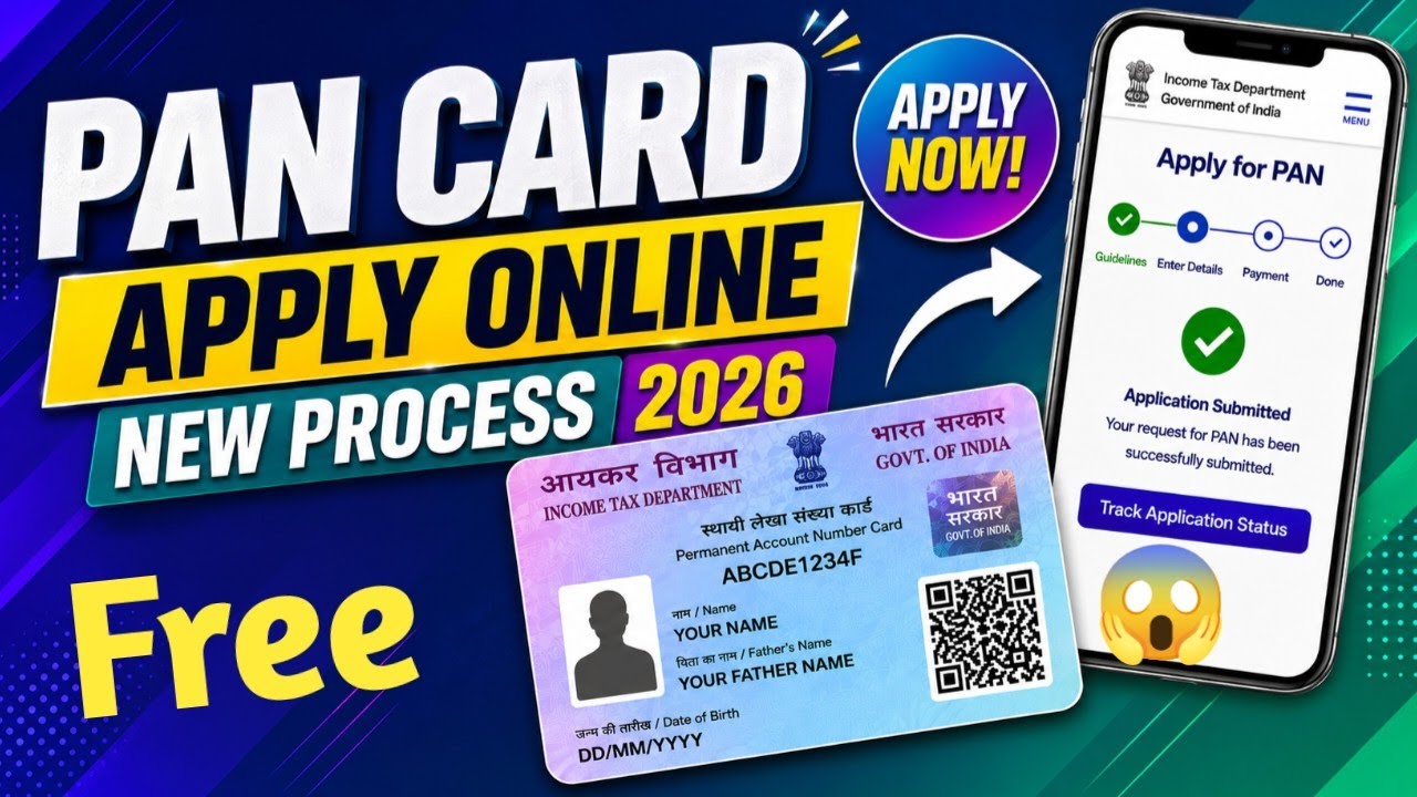 How to Create New PAN Card Online | Step-by-Step Guide (2026) Free 