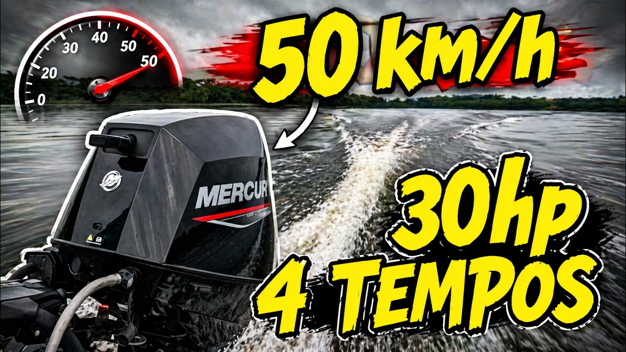 Motor Mercury 30Hp 4 Tempos!!! Teste de Velocidade!!!