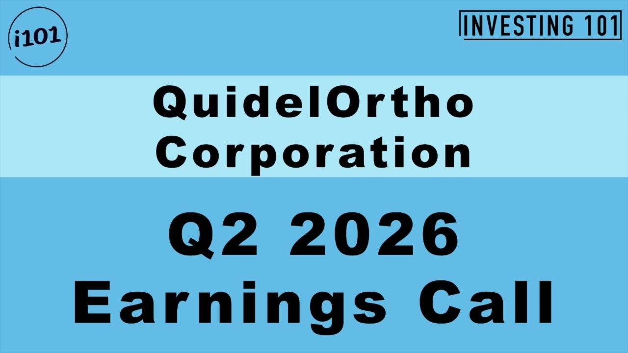 QuidelOrtho Corporation Q2 2026 Earnings Call | Point-Of-Care Diagnostic Testing Sales Hold