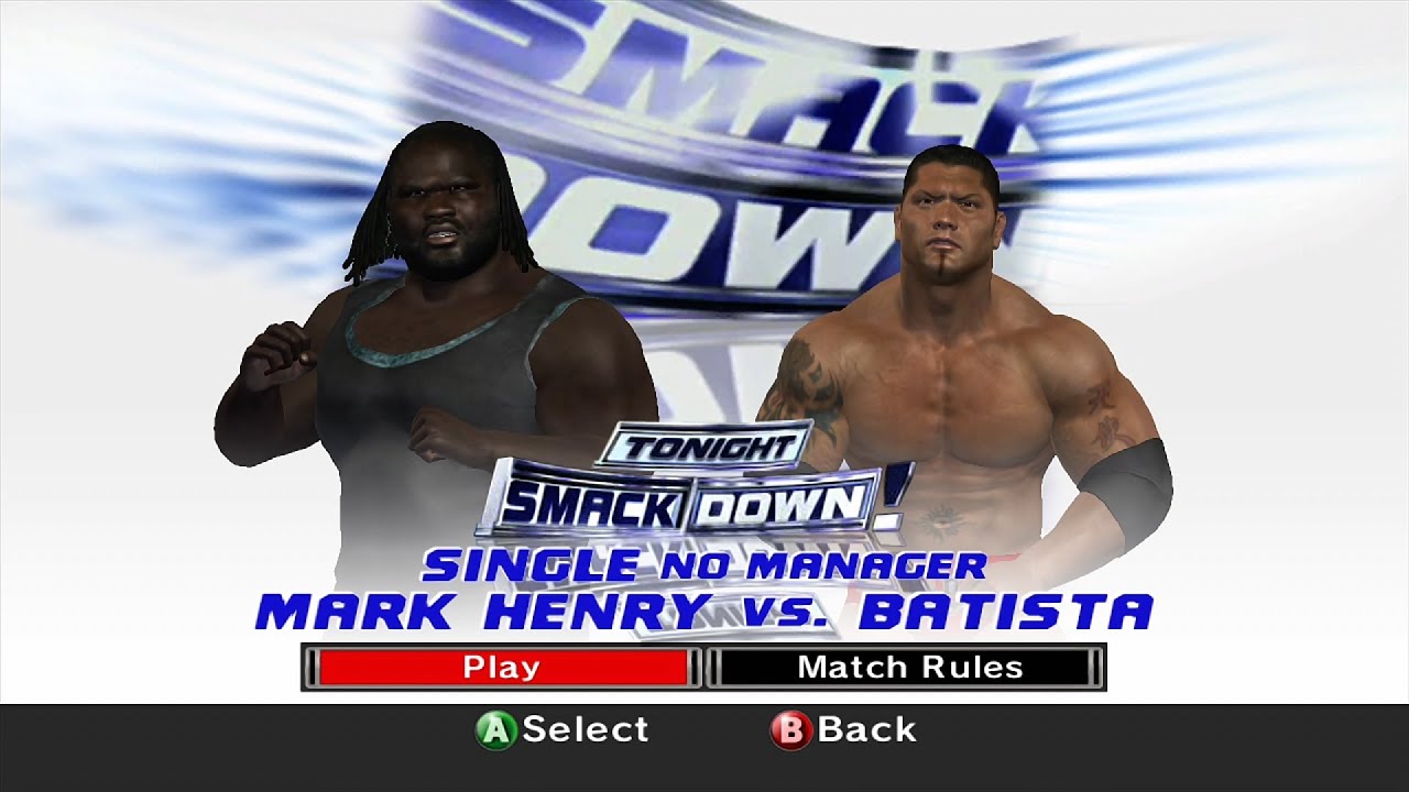 WWE SmackDown VS Raw 2007 Xbox360 - Mark Henry VS Batista [2K][mClassic]