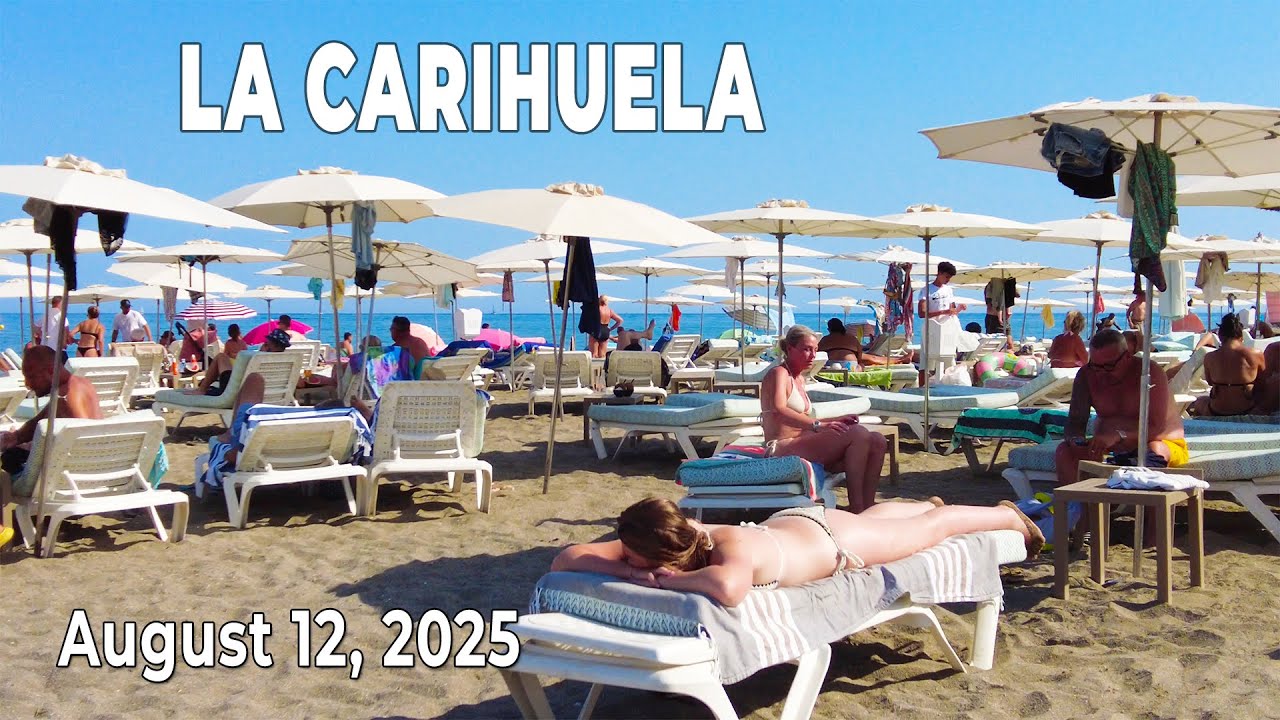 La Carihuela Torremolinos August 12, 2025 Beach Promenade Walk Malaga Spain [4K]